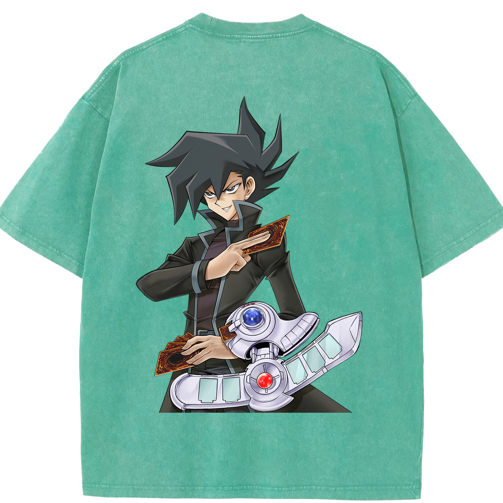 （画像用） 遊☆戯☆王 Yu-Gi-Oh! 綿100% ヴィンテージ風 半袖Tシャツ（背面プリント）